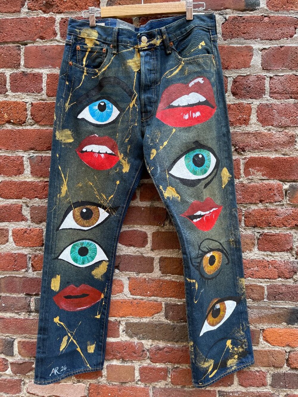 Hand-Painted NEW (NWT) 501's Jeans Pop Art Levi's